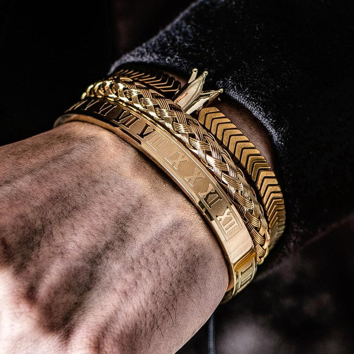 Luxury Roman Numeral Bracelet Set - Luca Mancini