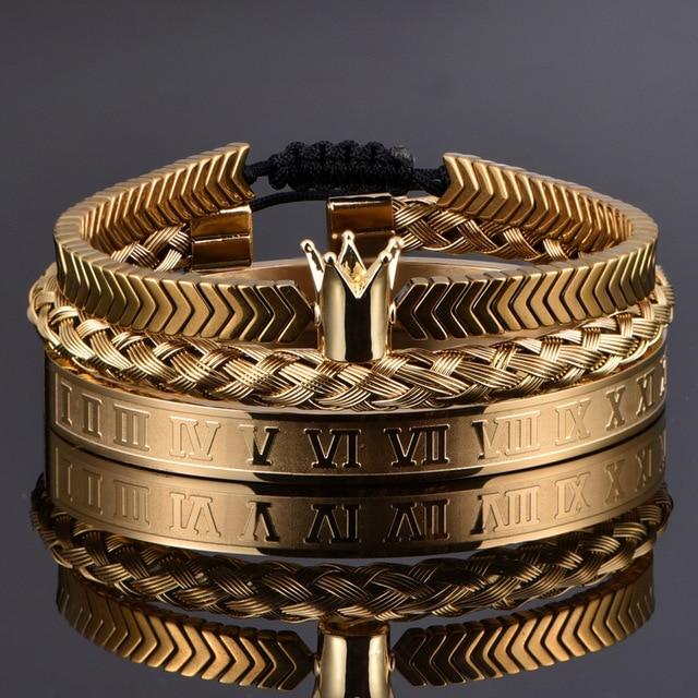 Luxury Roman Numeral Bracelet Set - Luca Mancini