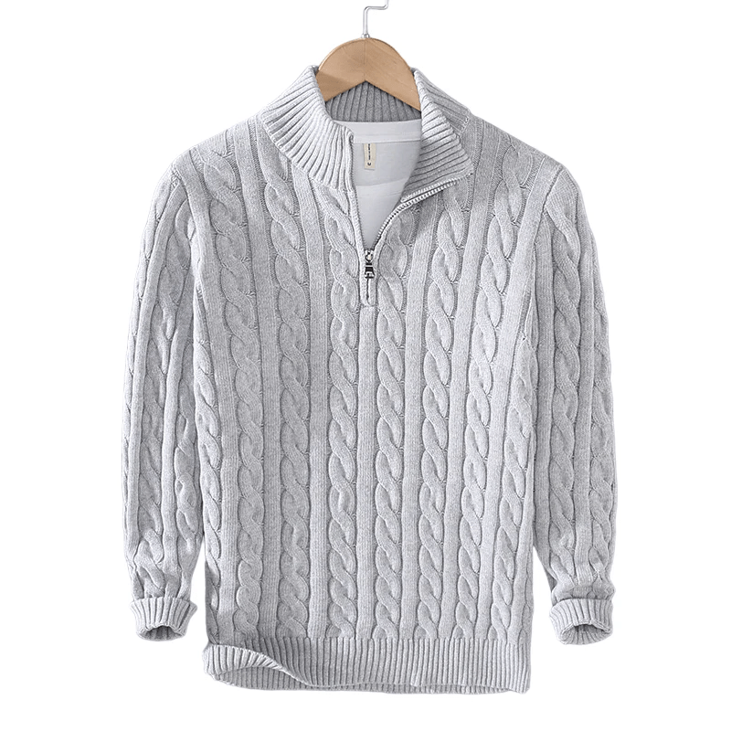 Summit Cable Knit Half - Zip Sweater - Bay + Birch