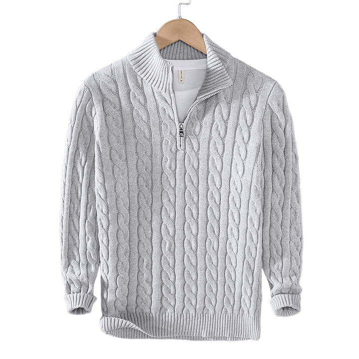 Summit Cable Knit Half - Zip Sweater - Bay + Birch