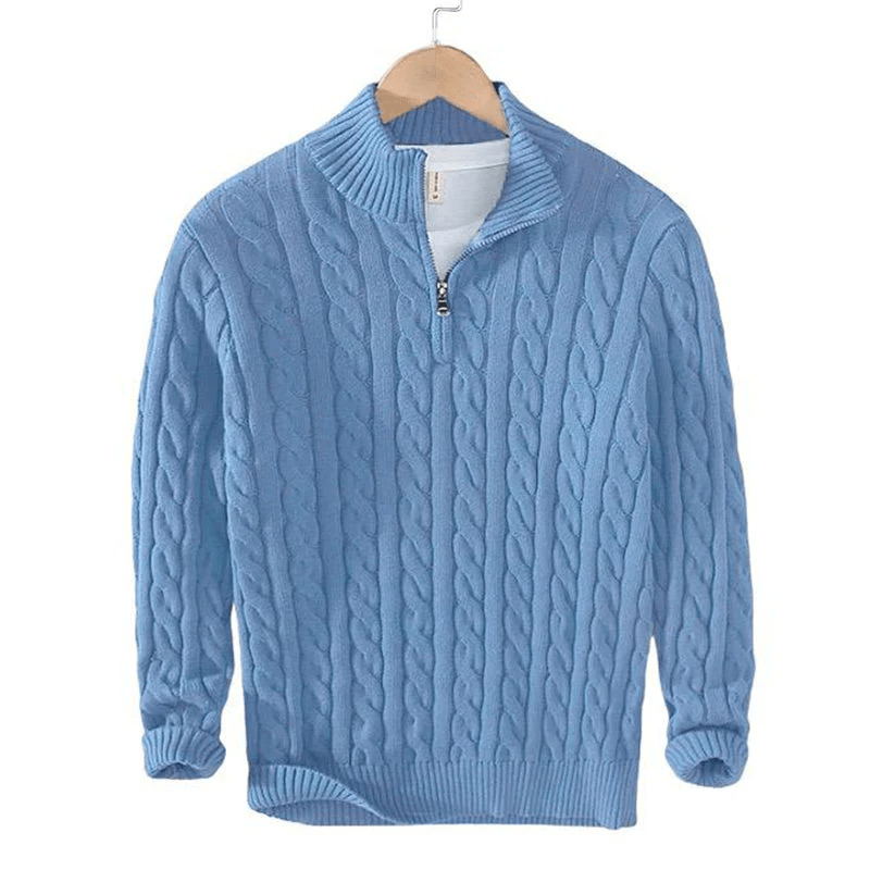 Summit Cable Knit Half - Zip Sweater - Bay + Birch