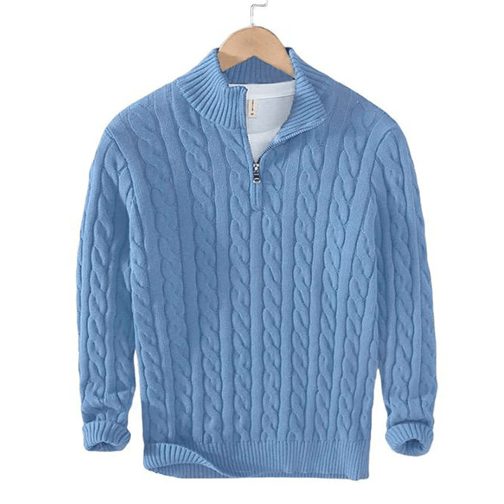Summit Cable Knit Half - Zip Sweater - Bay + Birch