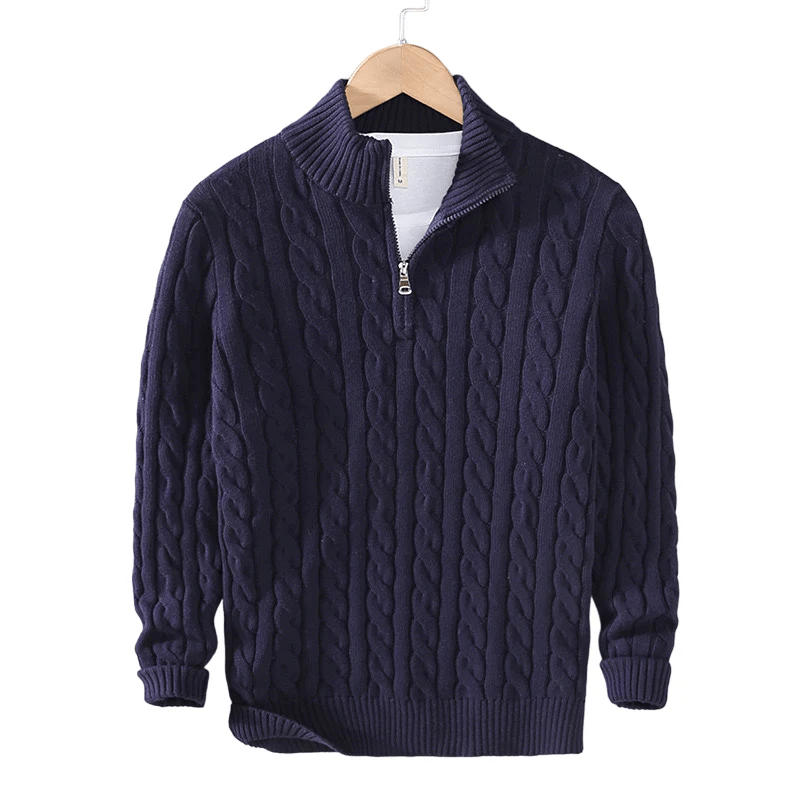 Summit Cable Knit Half - Zip Sweater - Bay + Birch