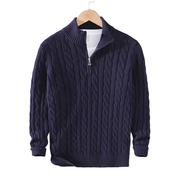 Summit Cable Knit Half - Zip Sweater - Bay + Birch