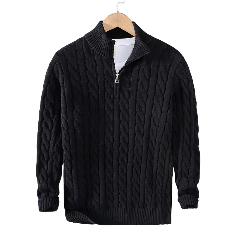 Summit Cable Knit Half - Zip Sweater - Bay + Birch