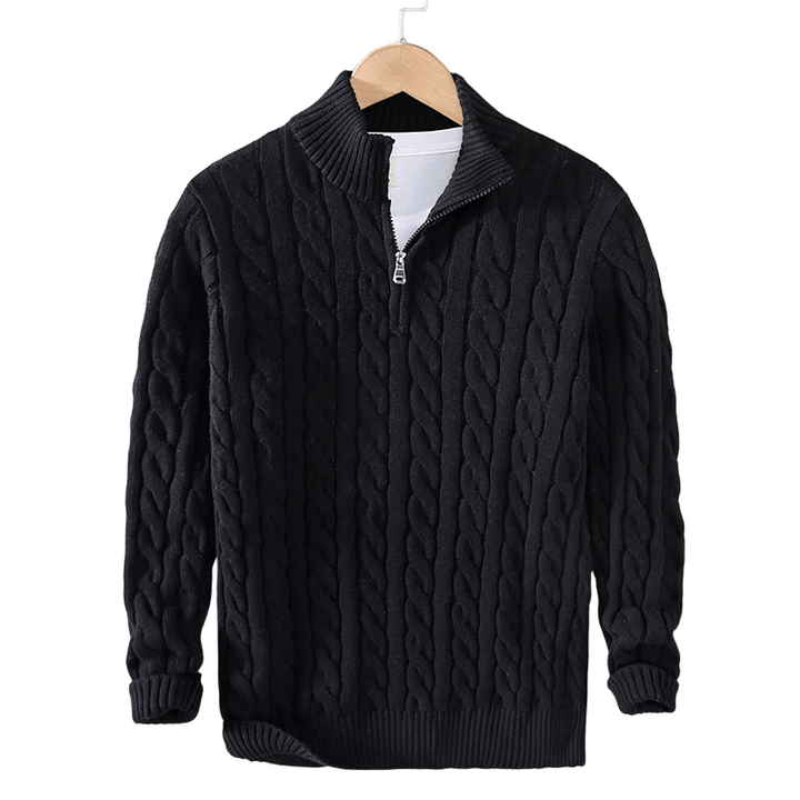 Summit Cable Knit Half - Zip Sweater - Bay + Birch